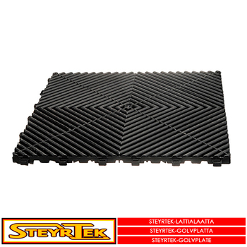 "Floortile, midnight black 40x40cm 30 pcs